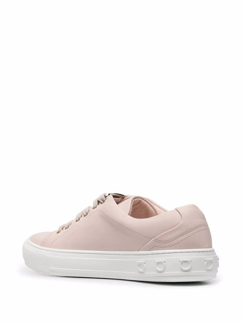 Ferragamo Vara Low-Top Sneakers in Pink