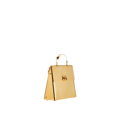 Ferragamo Trifolio Small Handbag in Gold