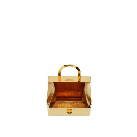 Ferragamo Trifolio Small Handbag in Gold