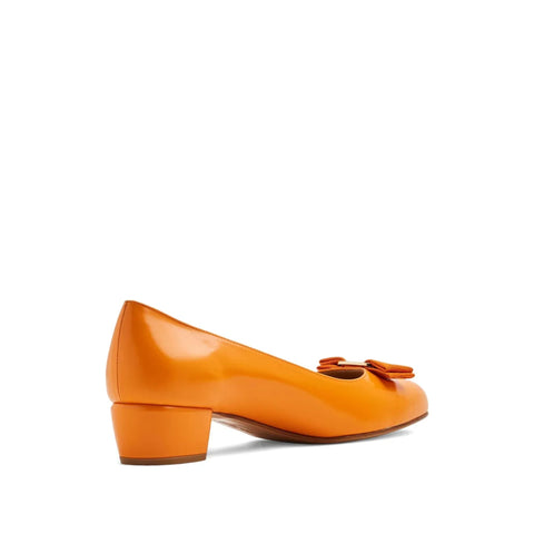 Ferragamo 40Mm Vara Bow-Embellished Block-Heel Pumps