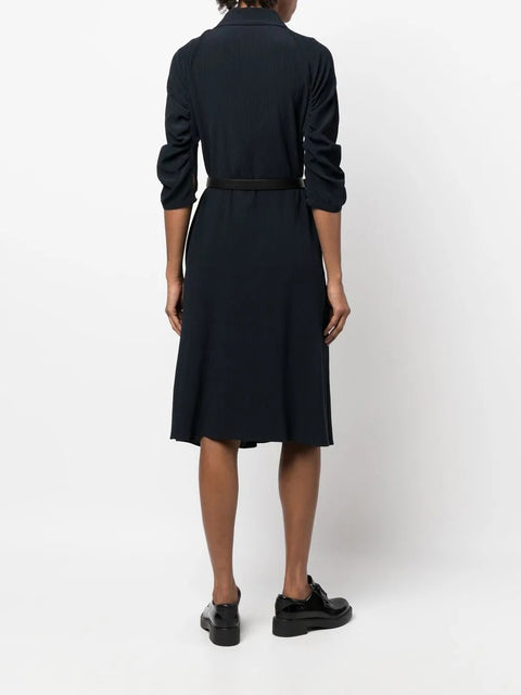 Ferragamo Belted Silk Shirt Dress