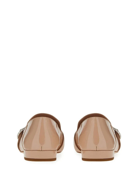 Ferragamo Vara Patent-Leather Chain-Loafers