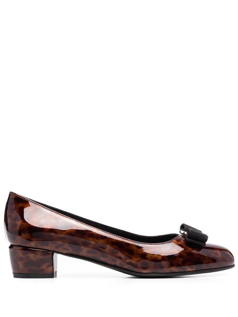 Ferragamo 45Mm Vara Patent Leather Pumps