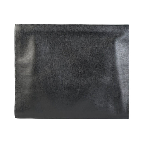 Bottega Veneta Leather Document Case Wristlet in Black