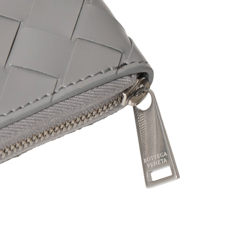 Bottega Veneta Intrecciato Leather Continental Zip Around Wallet in Black