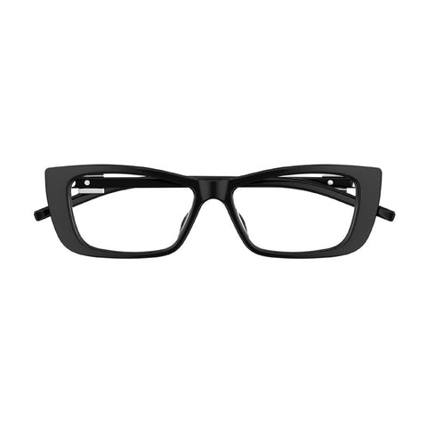Gucci Eyeglasses Rectangle Full Rim, Shiny Black Frame and Clear Demo Lenses Lens GG1682O002