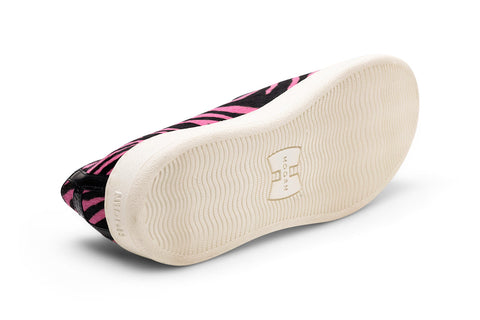 Hogan Zebra-Print Heart-Detail Sneakers in PINK