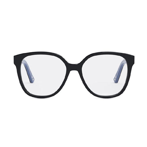 Dior Eyeglasses Round Full Rim, Black Frame and Clear Demo Lenses Lens LaParisienneDiorOS3I1000