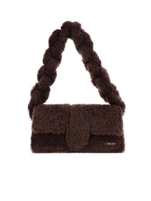 Jacquemus Le Bambidou Fur Shoulder Bag 'Dark Brown'