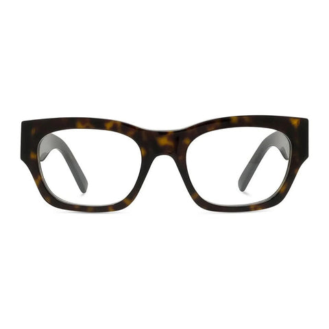 Givenchy Eyeglasses Rectangle Full Rim, Havana Frame and Clear Demo Lenses Lens GV50058I053
