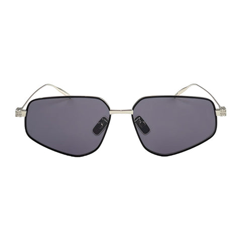 Givenchy Sunglasses Cat Eye Full Rim, Shiny Palladium Frame and Grey Lens GV40046U16A