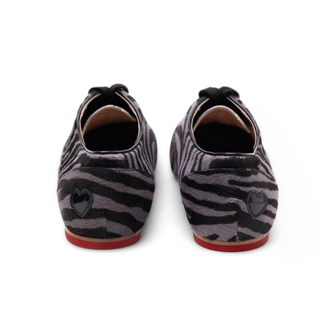 Hogan Zebra-Print Leather Loafers in BLACK