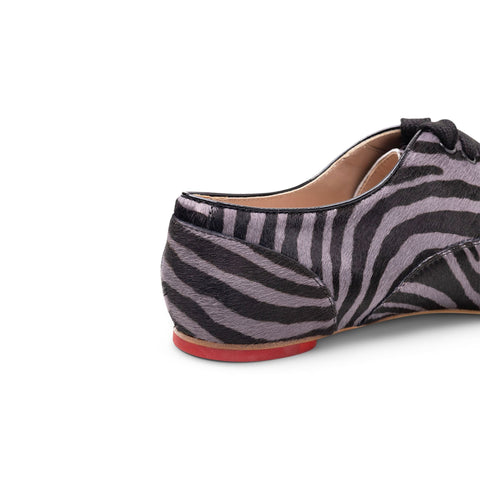 Hogan Zebra-Print Leather Loafers in BLACK