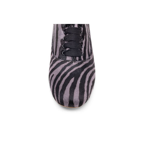 Hogan Zebra-Print Leather Loafers in BLACK