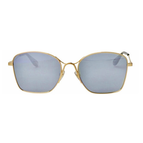 Givenchy Sunglasses Square Full Rim, Gold Frame and Grey Silver Mirror Lens GV7092/S0J5GT4