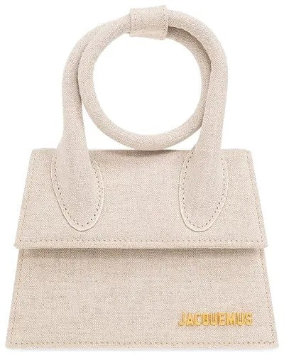 Jacquemus Le Chiquito Noeud Coiled Handbag 'Light Grey/Gold'