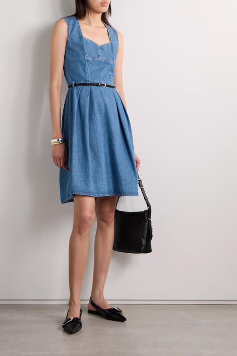 Givenchy Sweetheart Denim Dress_Deep Blue