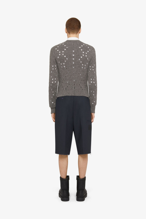 Givenchy Short V Neck Sweater_Medium Grey