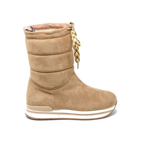 Hogan H222 Restyling Boots in Beige