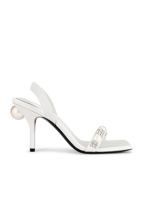Givenchy Women's G Woven Show Pearl Slingback Sandal 90