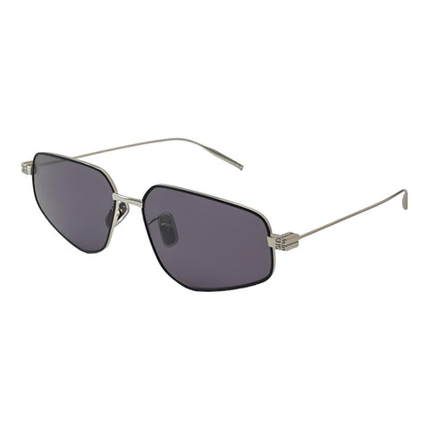 Givenchy Sunglasses Cat Eye Full Rim, Shiny Palladium Frame and Grey Lens GV40046U16A