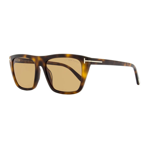 Tom Ford Sunglasses Square Full Rim, Blonde Havana Frame and Brown Lens FT117553E