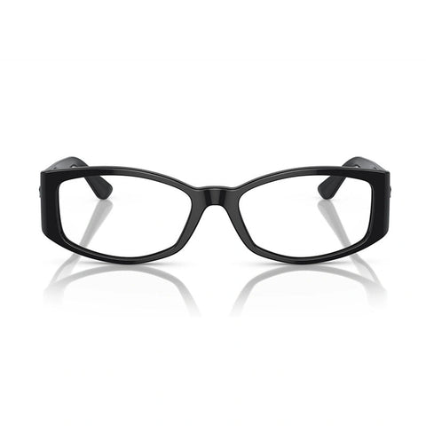 Versace Eyeglasses Geometric Full Rim, Black Frame and Clear Demo Lenses Lens VE3343FGB1