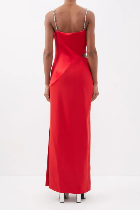 Givenchy Strap Long Dress_Vermillon