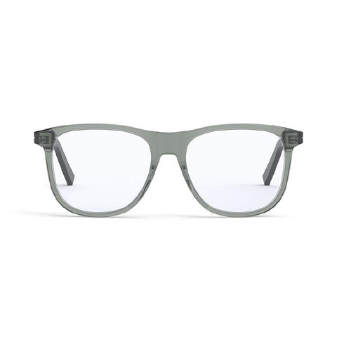 Dior Eyeglasses Square Full Rim, Transparent Light Grey Frame and Clear Demo Lenses Lens DIORESSENTIALOS3I4500