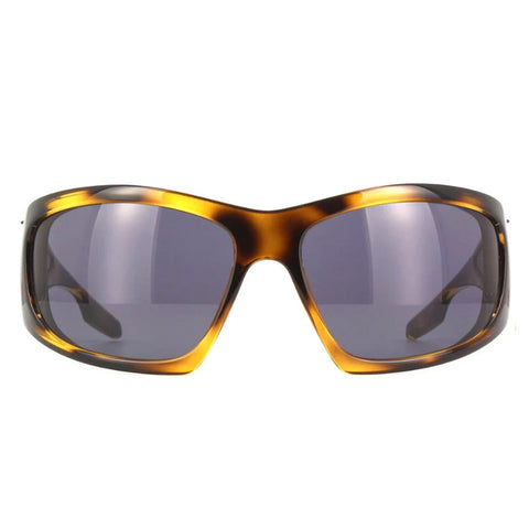 Givenchy Sunglasses Geometric Full Rim, Dark Spotted Havana Frame and Grey with Light Mirror Lens GV40051I56A