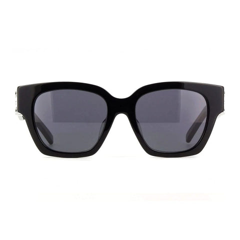 Givenchy Sunglasses Square Full Rim, Shiny Black Frame and Smoke Lens GV40083F01A