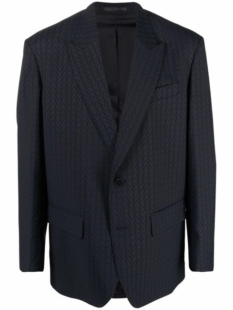 Valentino Garavani Monogram-Jacquard Wool Jacket
