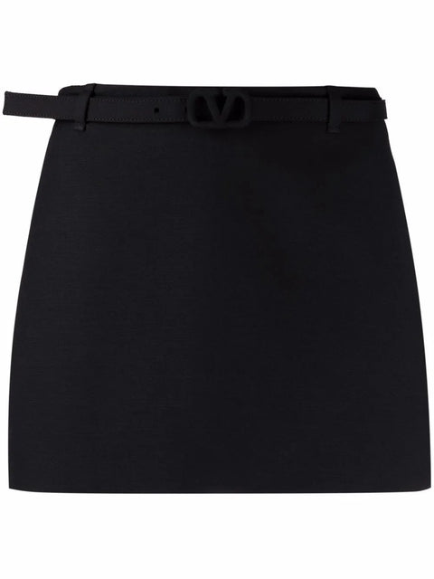 Valentino Garavani High-Waisted Belted Skirt