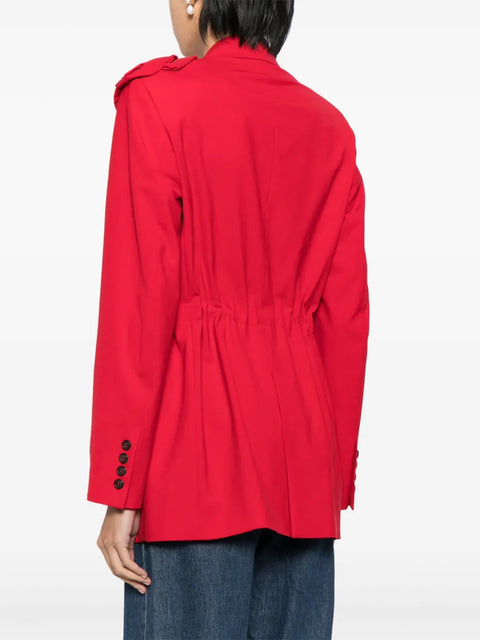 Valentino Garavani Floral Appliqué V-Neck Blazer