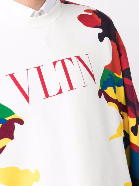 Valentino Garavani Camouflage Logo-Print Sweatshirt