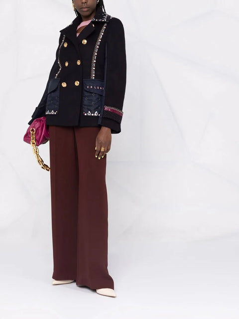 Valentino Garavani Double-Breasted Embellished Jacket