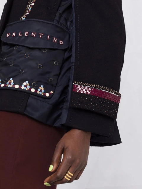 Valentino Garavani Double-Breasted Embellished Jacket