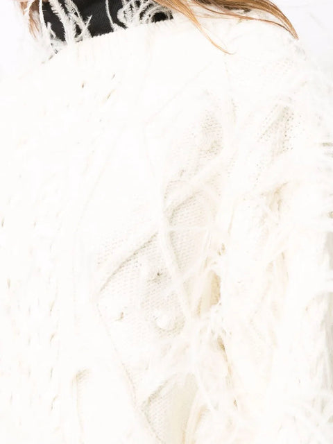 Valentino Garavani Feather-Embellished Wool Jumper