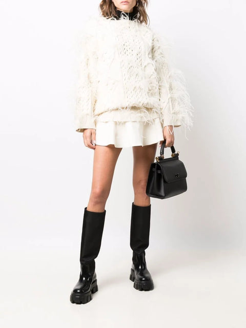 Valentino Garavani Feather-Embellished Wool Jumper