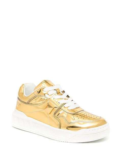 Valentino Garavani One Stud Mirror-Finish Sneakers
