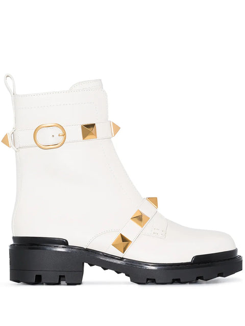 Valentino Garavani Roman Stud Biker Boots
