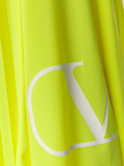 Valentino Garavani Vlogo Pleated Midi Skirt