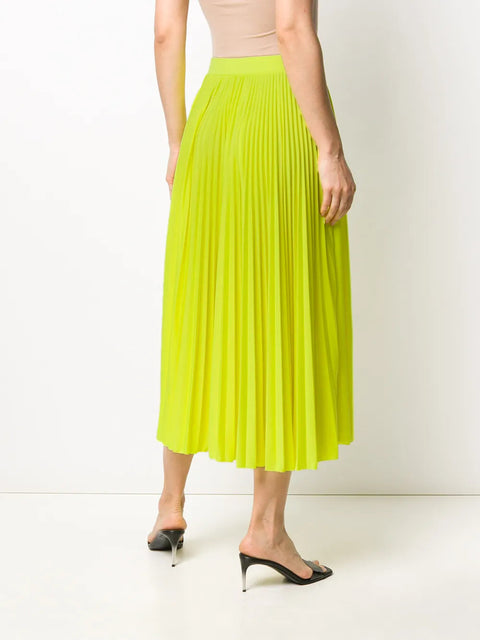 Valentino Garavani Vlogo Pleated Midi Skirt