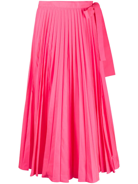 Valentino Garavani Tied-Waist Pleated Skirt