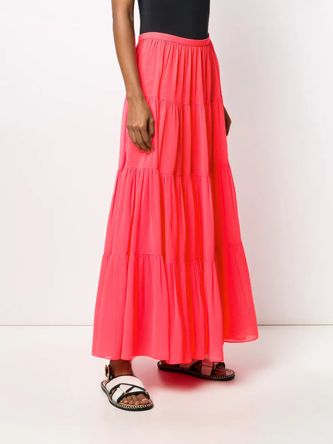 Valentino Garavani Long Tiered Skirt