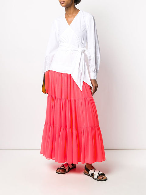 Valentino Garavani Long Tiered Skirt