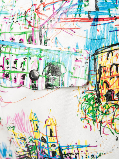 Valentino Garavani Roman Sketches-Print Bermuda Shorts