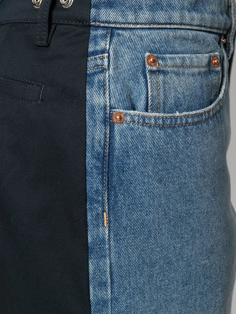Valentino Garavani Dual Material Denim Trousers