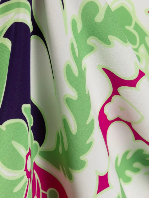 Valentino Garavani Floral Print Silk Midi Dress