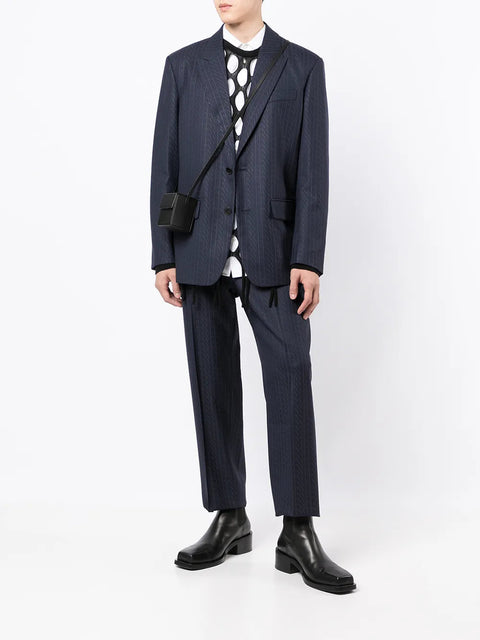 Valentino Garavani Vltn-Print Single-Breasted Suit Jacket